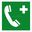 Sfondo verde icona telefono bianco
